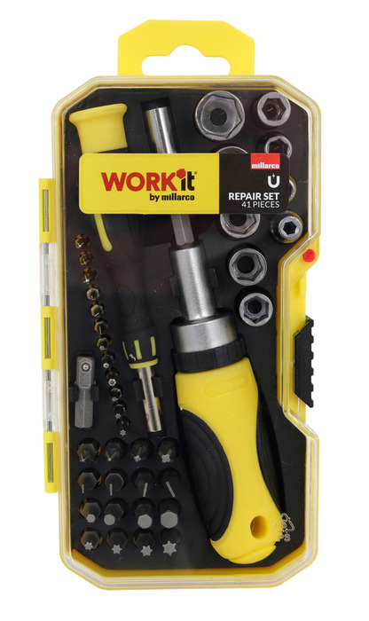 Bitsskruvmejselsats 41 delar Work>it